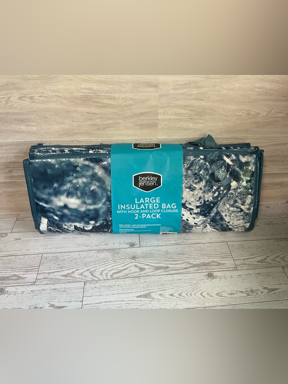 Berkeley Jensen Large Insulated Bag - Blue Marble (2-Pack)
